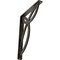 Ekena Millwork Versailles Wrought Iron Bracket, (Single center brace), Antiqued Warm Silver 1 1/2"W x 10"D x 12"H BKTM01X10X12SVEAWS - alternate 1